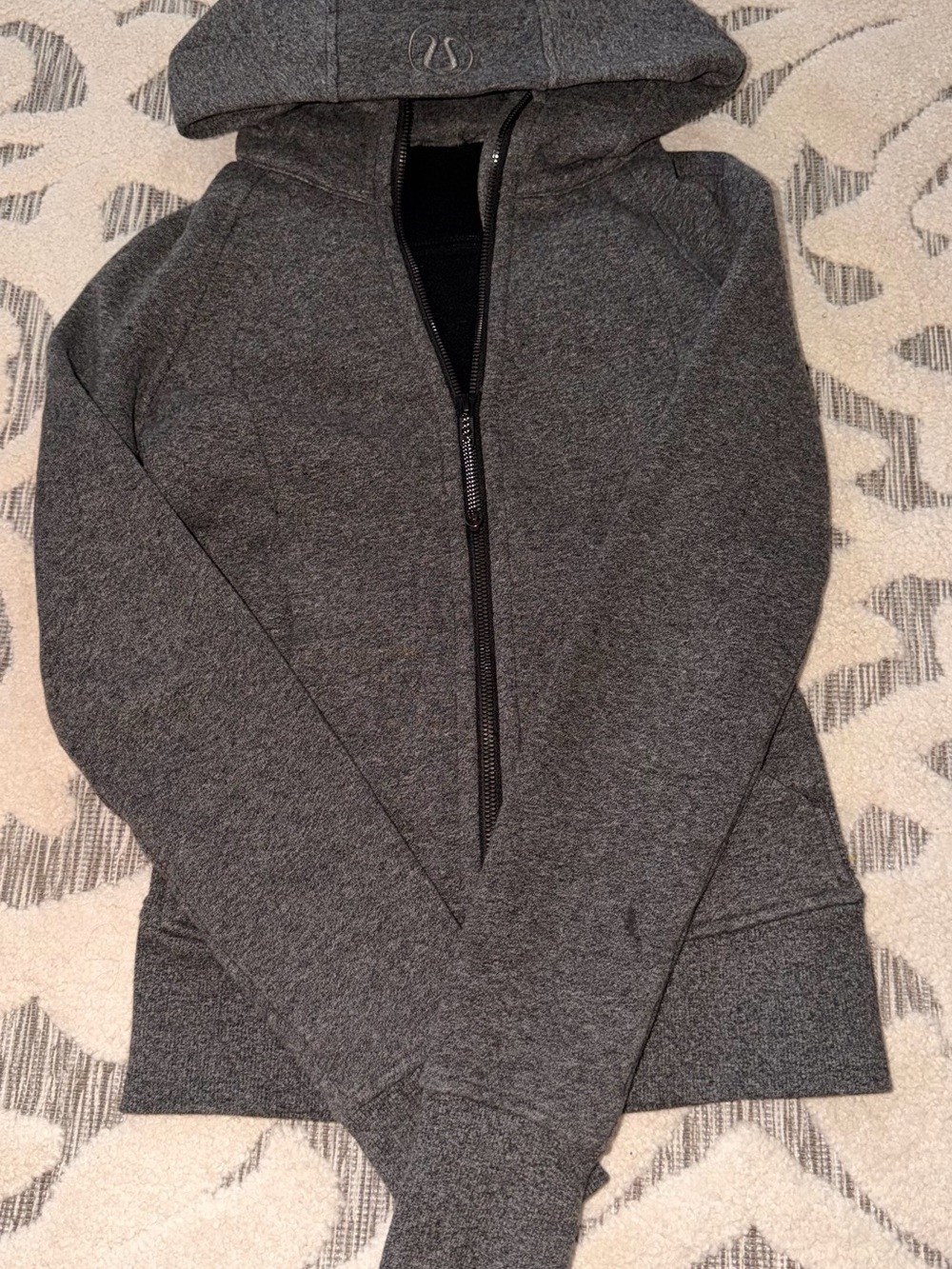 Lululemon Dark Gray Zip-Up Hooded Sweater